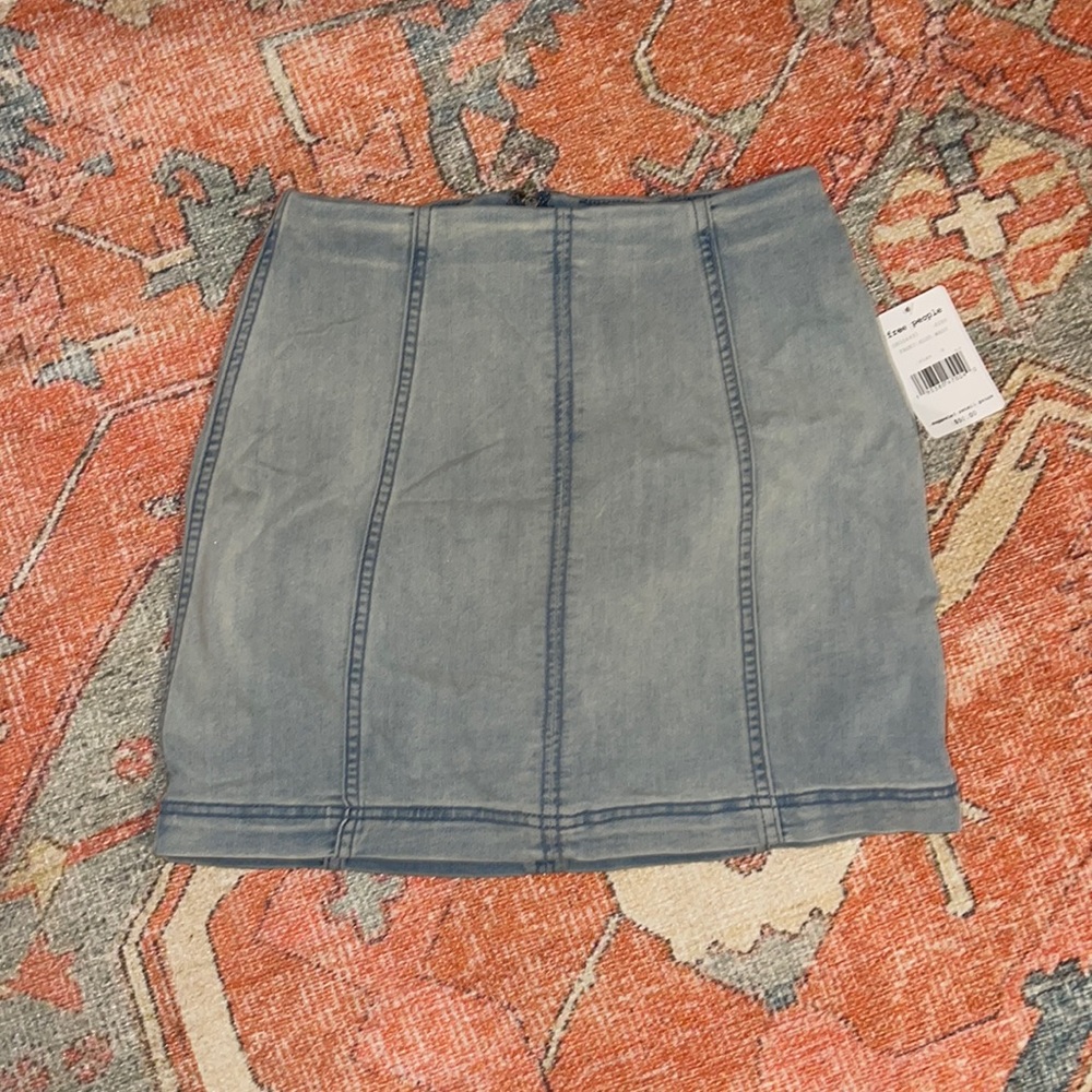 Free people denim pencil skirt